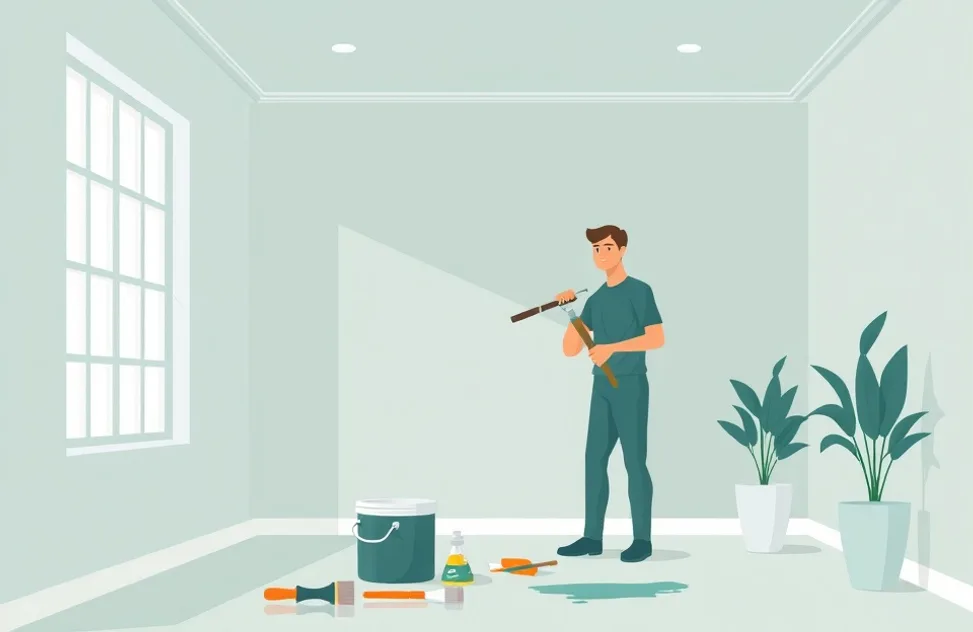 Intérieur rénové après travaux de peinture à Troyes