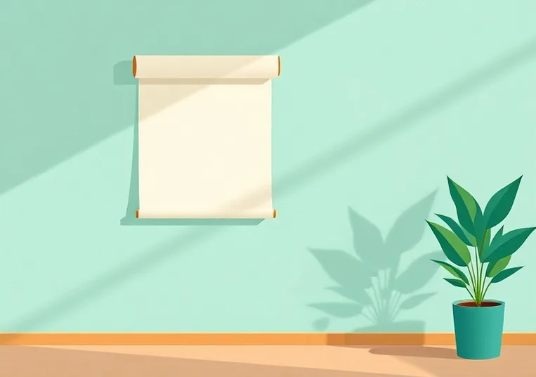 Pose de papier peint, rouleau et brosse à maroufler